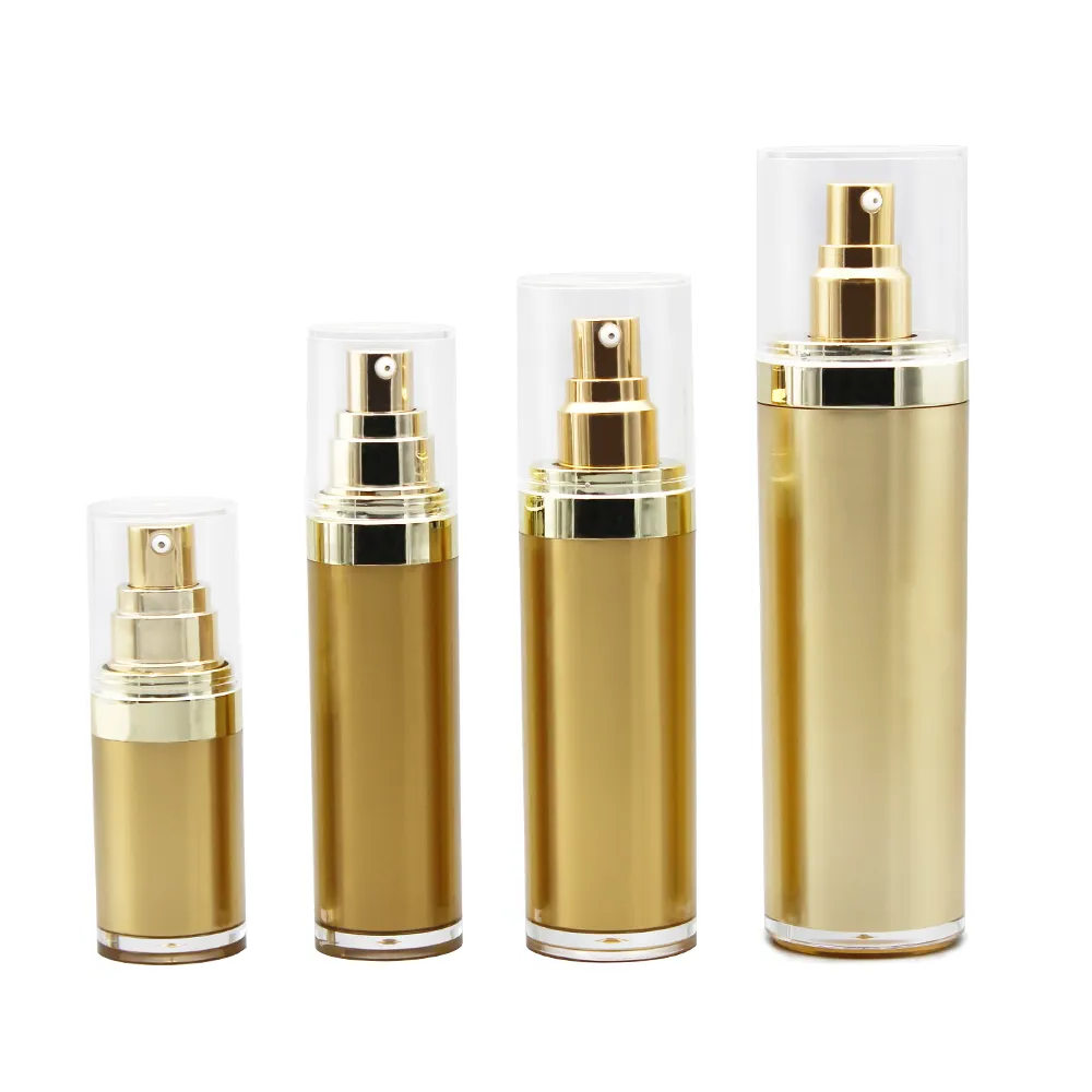 Acrylic Gold Pump Cosmetic Essence Lotion Plastic Bottle​